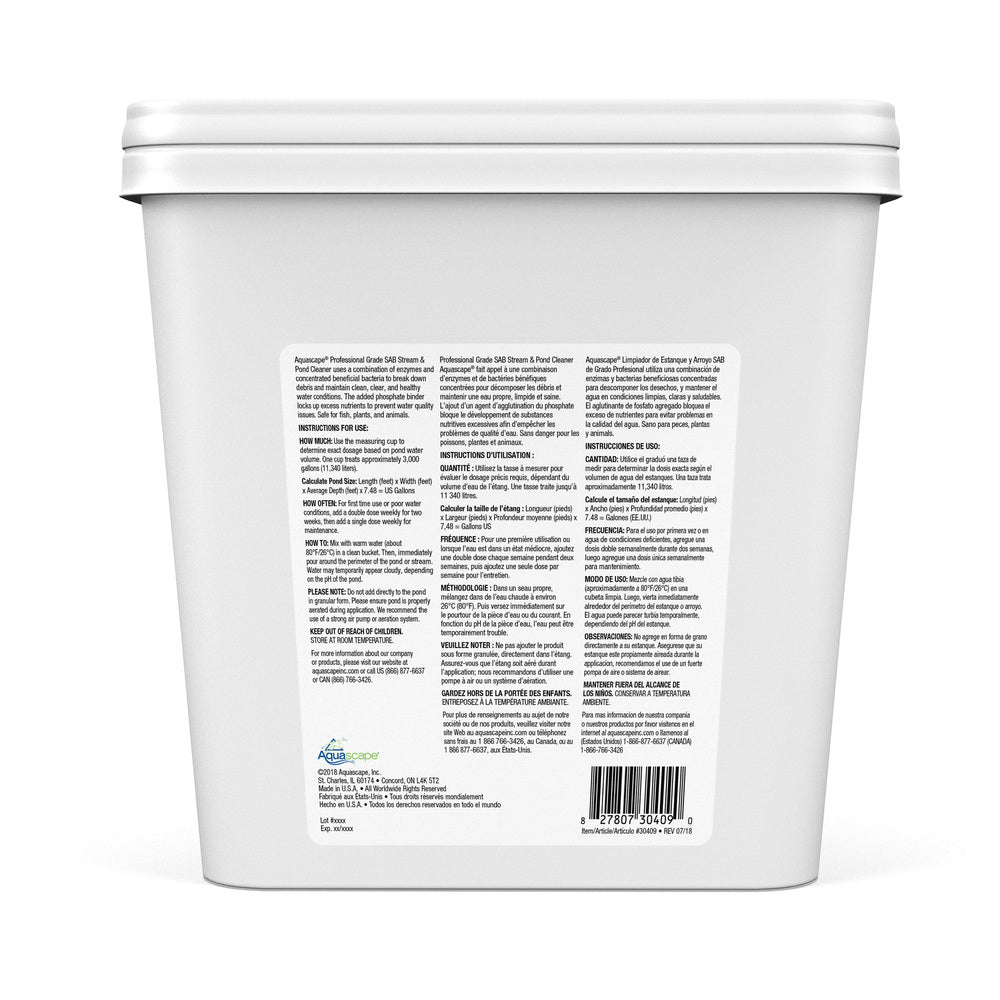 Photo of Aquascape PRO SAB Stream & Pond Cleaner (Dry) - 9 lb - Aquascape Canada
