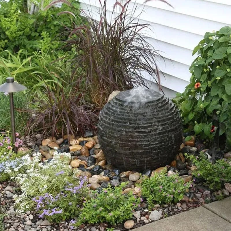 Aquascape extra small stacked slate sphere 18" fountain kit