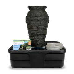 Aquascape extra small stacked slate urn 24" fountain kit