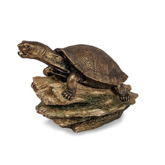 Aquascape turtle on a log spitter