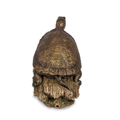 Aquascape turtle on a log spitter