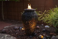Photo of Aquascape Fire and Water Stacked Slate Urn Large - Aquascape Canada