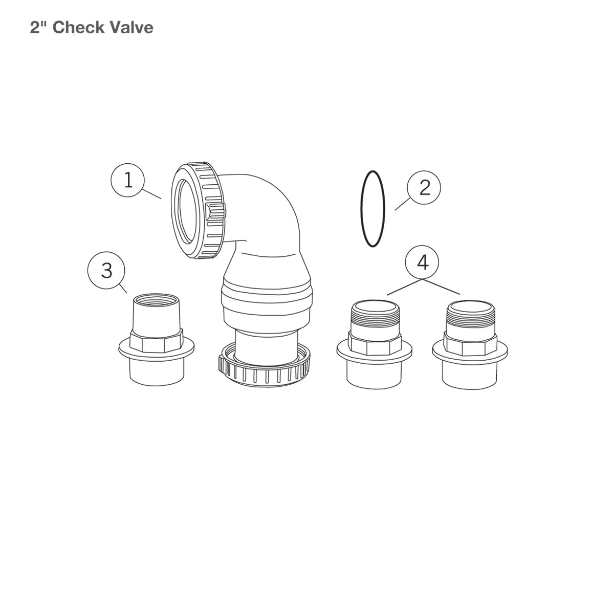 Photo of Aquascape Dual Union Check Valve 2.0 Replacement Parts  - Aquascape USA