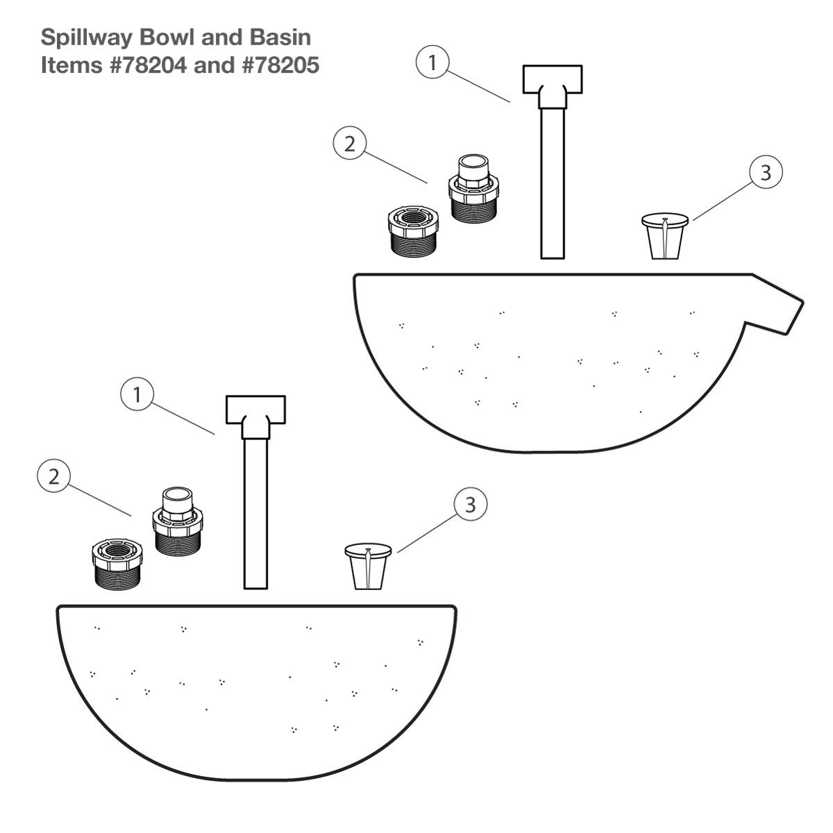 Photo of Aquascape Bowl and Basin Landscape Fountain Kit Replacement Parts  - Aquascape USA