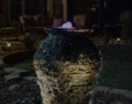 Photo of Aquascape Stacked Slate Urn Fountain Kits - Aquascape USA