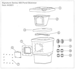 Photo of Aquascape Signature Series 400 Pond Skimmer Replacement Parts - Item 43021  - Aquascape USA